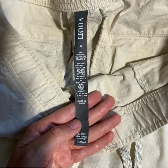 Vuori Ripstop Pant in Natural Medium Gorpcore Activewear Utility - Picture 7 of 16